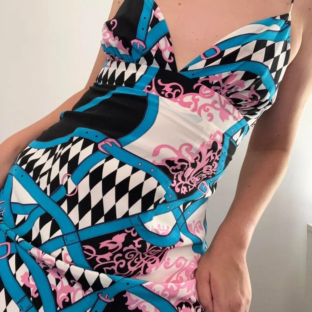 LEONA EDMISTON • Vintage MIDI Dress 100% Italian Silk - Never Worn - Picture 2 of 4